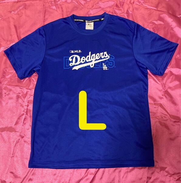 MLB ドジャース ブルー メッシュ半袖Tシャツ 野球 スポーツ 大谷翔平 メンズL