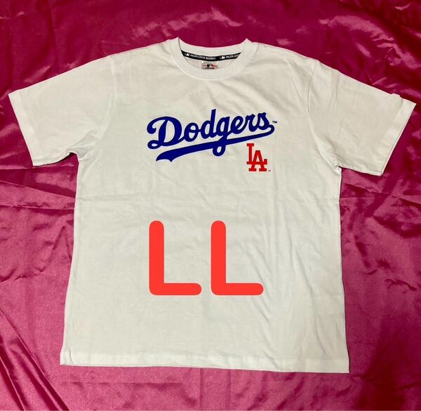 MLB ドジャース ホワイト メッシュ半袖Tシャツ 野球 スポーツ 大谷翔平 メンズLL
