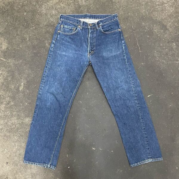 スペシャル 70s 濃紺 最初期 66 前期 シングル ビンテージ 505 W33 L30 リーバイス ビッグE XX オリジナルレングス リペア無し 42タロン