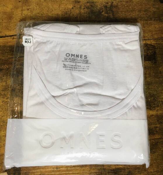 OMNESメンズ 天竺編みコットンタンクトップ アンダーウェア 2枚組 Lサイズ オムネス タンクトップ 肌着 インナーウェア 無地 エルshop