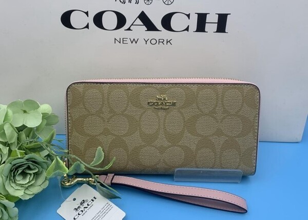 コーチ COACH 長財布 財布 レディース プレゼント 贈り物 ギフト 誕生日 シグネチャー ロング ジップ 新品 未使用 ファッション C4452 C076