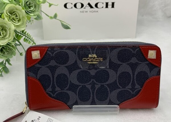 コーチ COACH 長財布 財布 レディース シグネチャー 総柄 プレゼント 贈り物 ギフト ロング ジップ 新品 未使用 ファッション F53780 A188