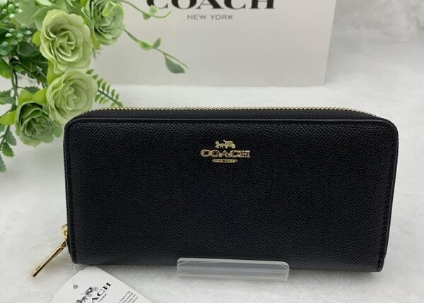 COACH 財布 コーチ 長財 布 メンズ レディース ブラック 黒 プレゼント 贈り物 ロング ジップ 新品 未使用 ファッション F52372 C218