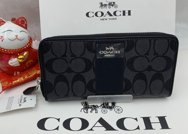 コーチ COACH 財布 長財布 メンズ プレゼント 贈り物 ギフト 誕生日 記念日 ブランド シグネチャー ロング ジップ F54630 A041