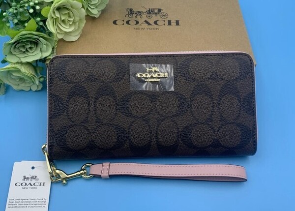 コーチ COACH 長財布 財布 ストラップ付き ラウンドファスナー アウトレット ファッション レディース 誕生日 新品 未使用 C4452 A316