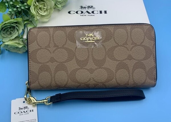 コーチ COACH 長財布 財布 アコーディオン ギフト ラウンドファスナー レディース メンズ ブランド 誕生日 記念品 新品 未使用 C4452 C312