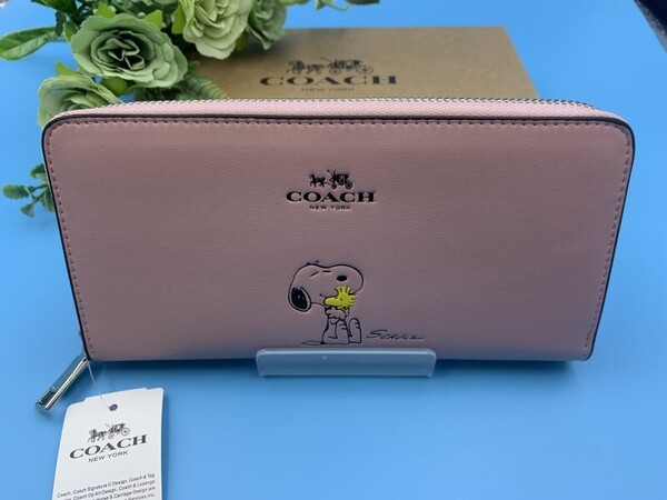 COACH 長財布 コーチ 財布 スヌーピー アコーディオン ウォレット プレゼント 贈り物 ギフト ラウンドファスナー ファッション F53773 A168