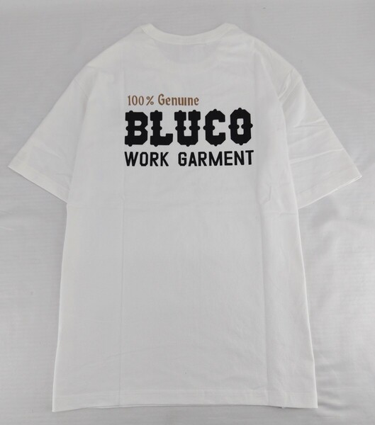 BLUCO WORK GARMENT/ブルコ 153-22-012/POCKET TEE -BOLT-(WHT)サイズXL.新品.税込価格.送料無料.