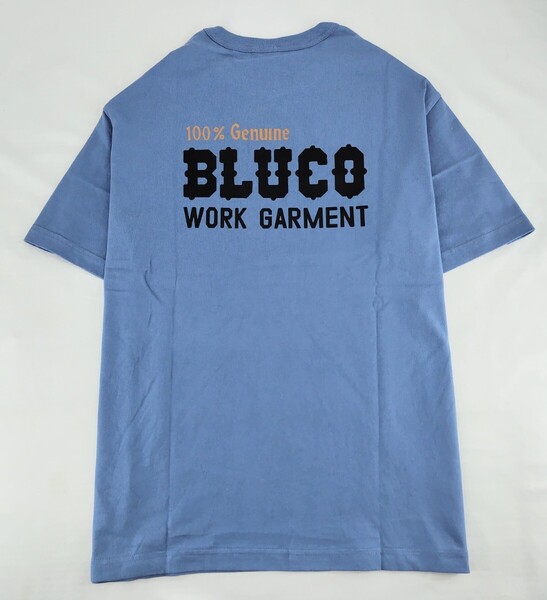 BLUCO WORK GARMENT/ブルコ 153-22-012/POCKET TEE -BOLT-(SLATE BLUE)サイズXL.新品.税込価格.送料無料.