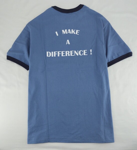 BLUCO WORK GARMENT/ブルコ 153-22-013PRINT RINGER TEE -DIFF-(SLATE BLUE-NVY)サイズL.新品.税込価格.送料無料.