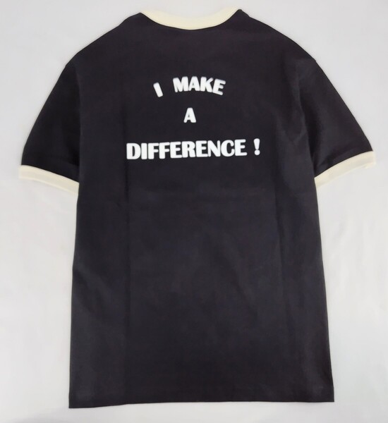 BLUCO WORK GARMENT/ブルコ 153-22-013PRINT RINGER TEE -DIFF-(BLK-IVORY)サイズL.新品.税込価格.送料無料.