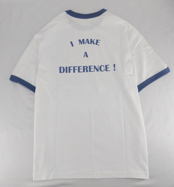 BLUCO WORK GARMENT/ブルコ 153-22-013PRINT RINGER TEE -DIFF-(WHT-SLATE BLUE)サイズL.新品.税込価格.送料無料