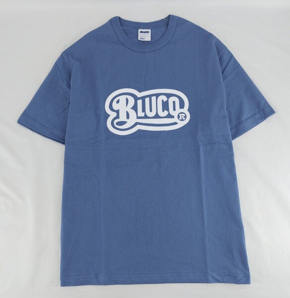BLUCO WORK GARMENT/ブルコ 153-22-011/PRINT TEE -OLD-(SLATE BLUE)サイズL.新品.税込価格.送料無料.