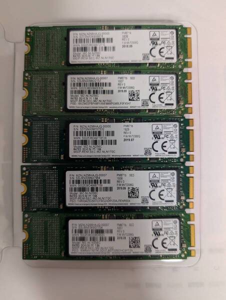 【正常品5個】送料無料!★Samsung SSD MZNLN256HAJQ 256GB★SATA ★M.2 Type 2280★正常動作確認済み