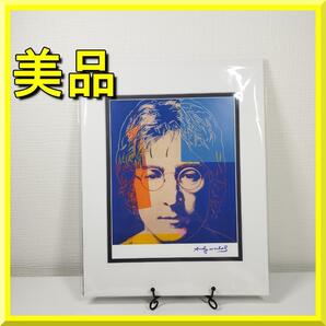 アンディ・ウォーホル ジョン・レノン リトグラフ 絵画 海外 模写 美品 マット オリジナル アート サイン入り 海外 限定 1984年 ye993
