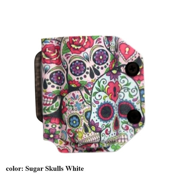 国内製造品 六七五 グリーンガス 外部ソース 専用 カイデックス ホルダー テグリス製ベルトループ付き Sugar Skulls White柄