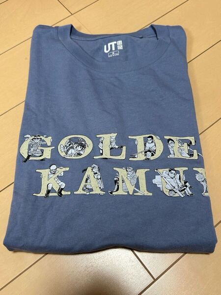 ユニクロ ゴールデンカムイ Tシャツ Mサイズ ブルー系 アニメ コミック UT 金カム 半袖 ラッコ鍋