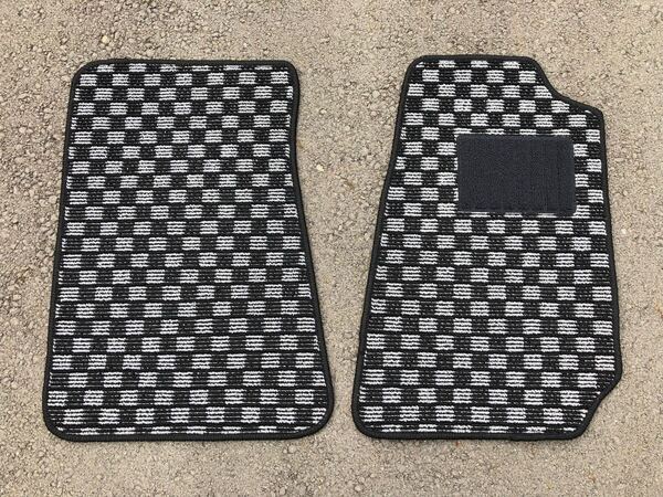 ■送料無料■トヨタ カローラレビン スプリンタートレノ AE86 チェックグレー 運転席&助手席のみ フロアマット 日本産 新品 ドリフト