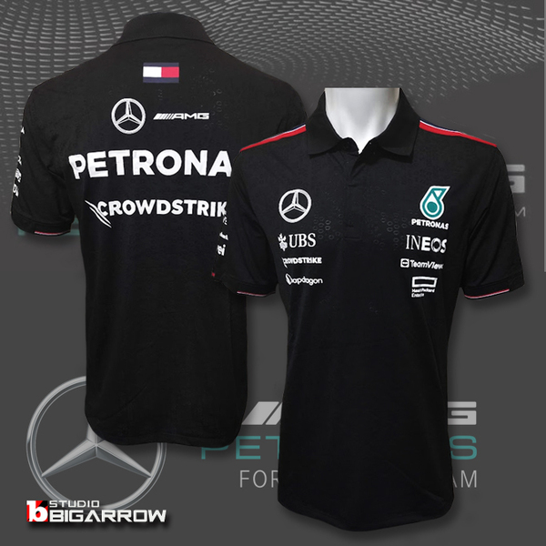 【Mサイズ】メルセデス AMG ペトロナス F1チーム レプリカピットシャツB ハミルトン ラッセル アントネッリ アパレル