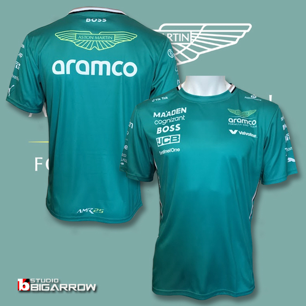 【XLサイズ】アストンマーティン アラムコ F1チーム 2025レプリカTシャツ ASTONMARTIN アロンソ ストロール アパレル