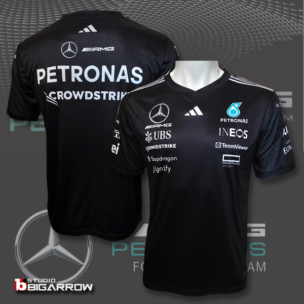 【Lサイズ】メルセデス AMG ペトロナス F1チーム 2025レプリカTシャツ ラッセル アントネッリ アパレル