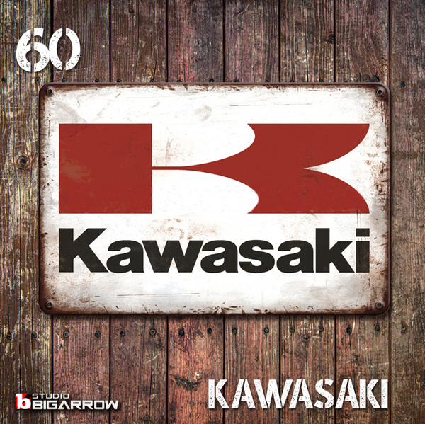 60 ブリキ看板 20×30㎝ KAWASAKI カワサキ Z900RS NINJA ガレージ メタルサイン アメリカンインテリア USフェンス 世田谷ベース