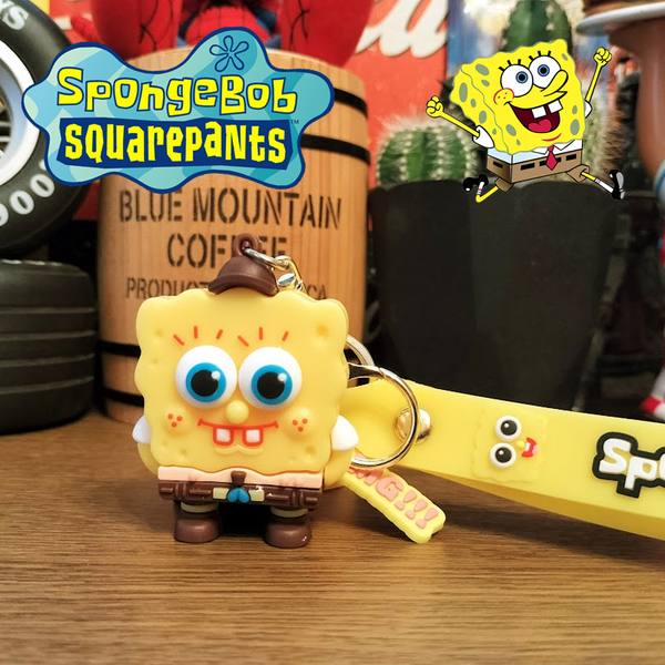 スポンジ・ボブ SPONGEBOB キーホルダー キーチェーン ストラップ 世田谷ベース アメリカン雑貨
