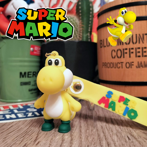 スーパーマリオ MARIO イエローヨッシー キーホルダー キーチェーン ストラップ 世田谷ベース アメリカン雑貨
