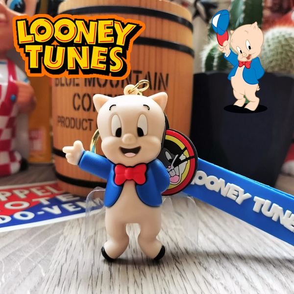 ルーニーテューンズ ポーキーピッグ LOONEYTUNES キーホルダー キーチェーン ストラップ 世田谷ベース アメリカン雑貨