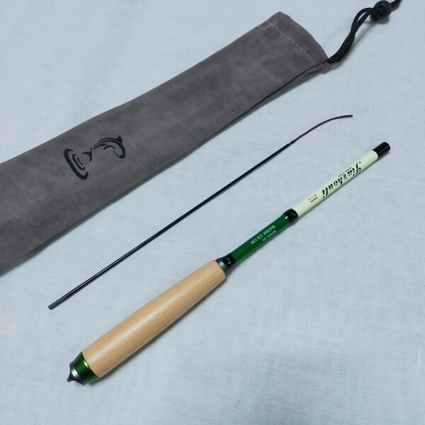 ◯新品◯1.2m(4尺)タナゴ用ののべ竿 天然木グリップ仕様!水路や小川での小物釣りにオススメ!テナガエビにも使えます