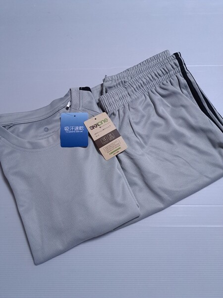 新品未使用 メンズ M ドライ半袖Tシャツハーフパンツ パジャマ ルームウェア 即決送料無料 紳士 吸水速乾 メッシュZMら