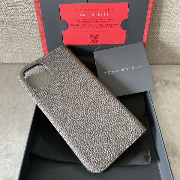 BONAVENTURA ボナベンチュラ iPhone13 スマホケース 手帳型 FOLIO DIARY CASE GERMAN CALF LEATHER インディゴ エトーブ 携帯ケース カバー