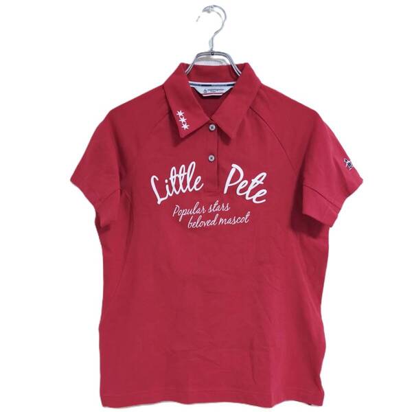 Munsingwear ポロシャツ Little Pete 刺繍入り レッド L ペンギン ゴルフウェア アウトドア カジュアル マンシングウェア