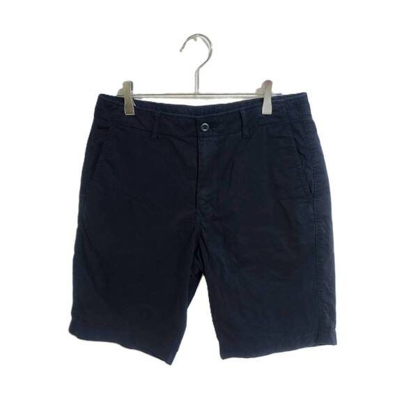 ユニクロ ハーフパンツ コットン ネイビー S シンプル 涼しい 夏 カジュアル