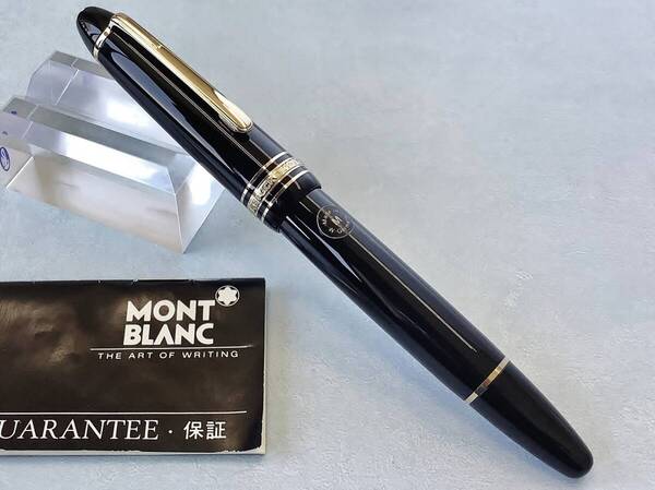 【未使用】 モンブラン 万年筆 マイスターシュテュック 146 MONTBLANC 全金14K+2段エボナイト芯 吸入式 1980年代 アンティーク品