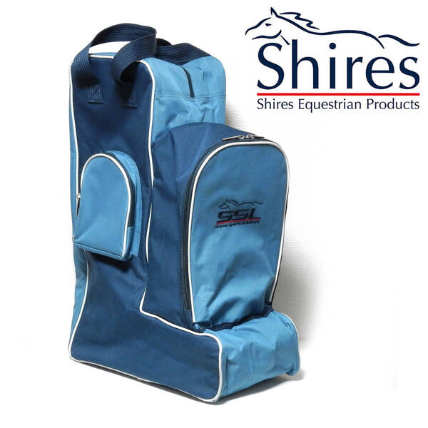 ■Shires■SSL 乗馬用バッグ ブーツケース 軽量ナイロン ブルー 乗馬用ブーツ多機能収納バッグ 乗馬用品■