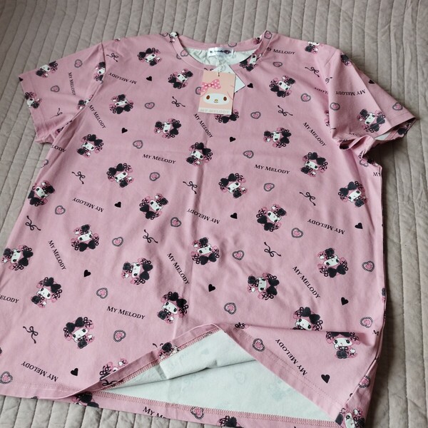 1点のみ 未使用 マイメロディ サンリオ 半袖 Tシャツ 大きい 3L サラッと ハリ 可愛い pink 匿名 送料無料