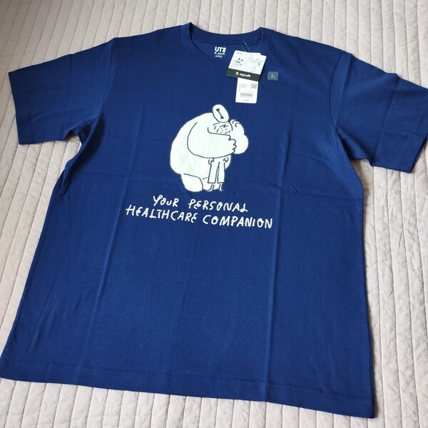 1点のみ 未使用 ユニクロ UNIQLO ut マジックフォーオールウィズ長場雄 半袖 Tシャツ L メンズ ベイマックス 青 匿名 送料無料