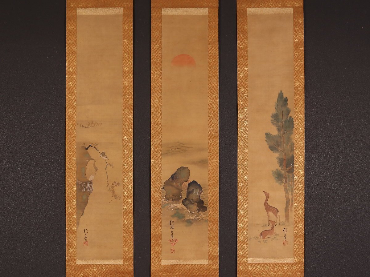 酒井抱一『十二か月花鳥図』掛軸・額
