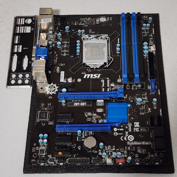 MSI Z87-S01 IOパネル付属 LGA1150 ATXマザーボード 第4世代CPU対応 Bios 動作確認済 PCパーツ