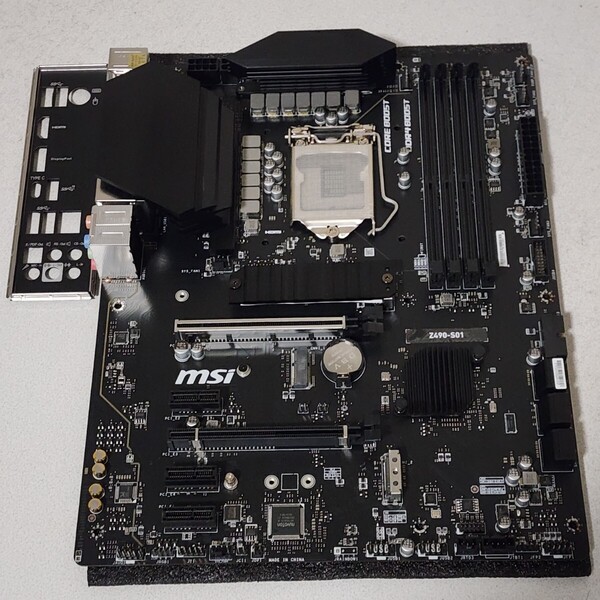 MSI Z490-S01 IOパネル付属 LGA1200 ATXマザーボード 第10世代CPU対応 Bios 動作確認済 PCパーツ