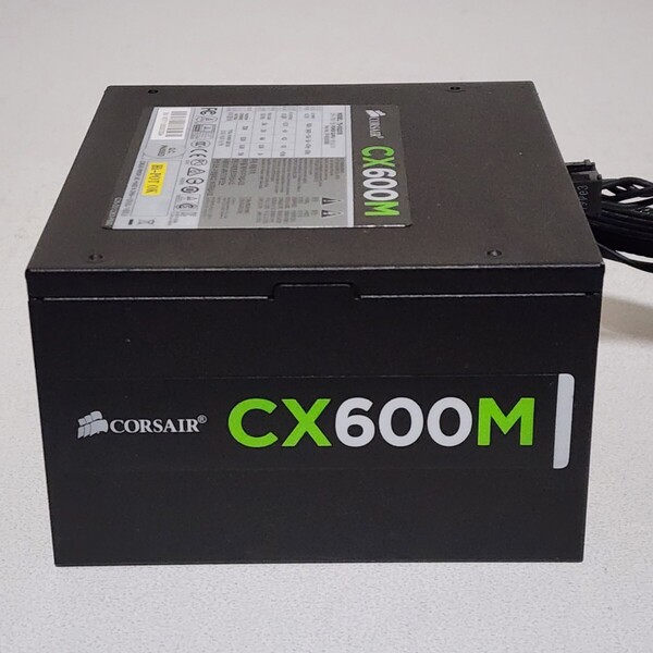 CORSAIR CX600M(75-002018) 600W 80PLUS BRONZE認証 ATX電源ユニット PCIeケーブル欠品 動作確認済み PCパーツ
