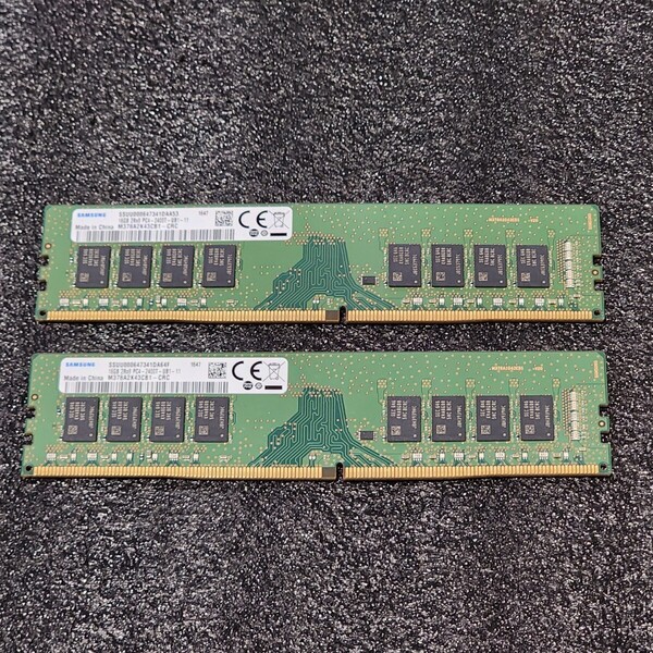 SAMSUNG DDR4-2400MHz 32GB (16GB×2枚キット) M378A2K43CB1-CRC 動作確認済み デスクトップ用 PCメモリ
