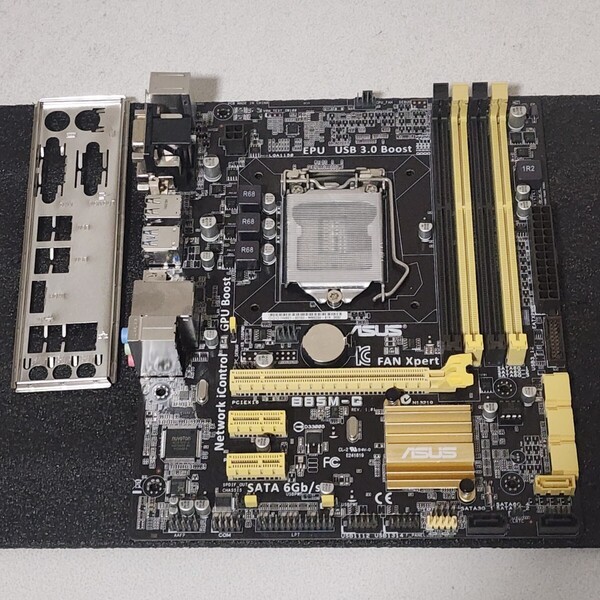 ASUS B85M-G IOパネル付属 LGA1150 MicroATXマザーボード 第4世代CPU対応 最新Bios 動作確認済 PCパーツ