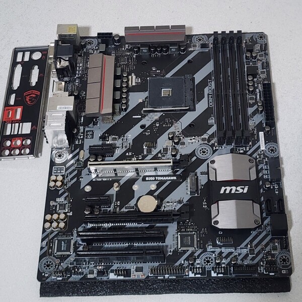 MSI B350 TOMAHAWK IOパネル付属 Socket AM4 ATXマザーボード RYZEN5000シリーズ対応 最新Bios 動作確認済 PCパーツ