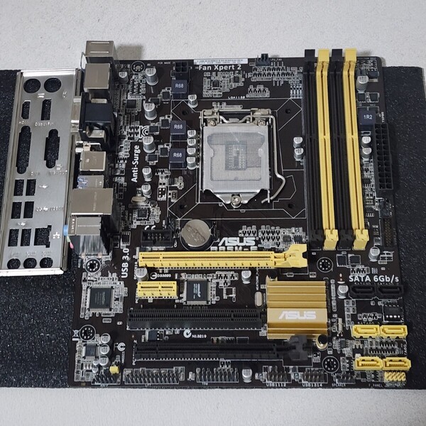 ASUS B85M-E IOパネル付属 LGA1150 MicroATXマザーボード 第4世代CPU対応 最新Bios 動作確認済 PCパーツ