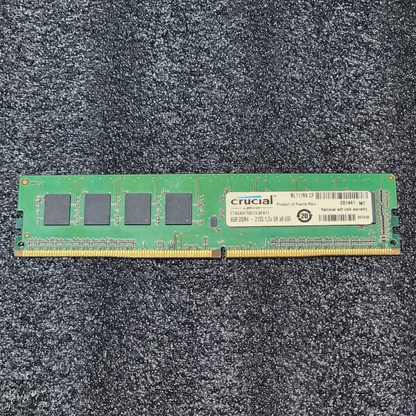 Micron CRUCIAL DDR4-2133MHz 4GB (4GB×1枚キット) CT4G4DFS8213.8FA11 動作確認済み デスクトップ用 PCメモリ