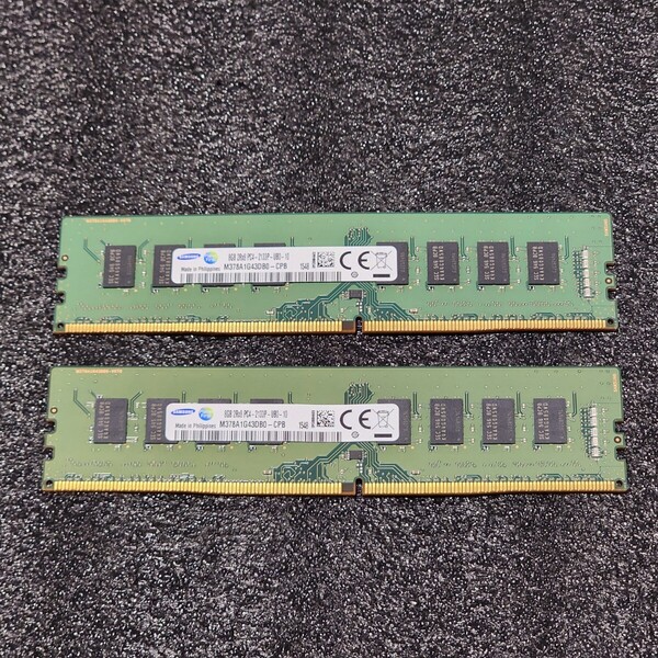 SAMSUNG DDR4-2133MHz 16GB (8GB×2枚キット) M378A1G43DB0-CPB 動作確認済み デスクトップ用 PCメモリ