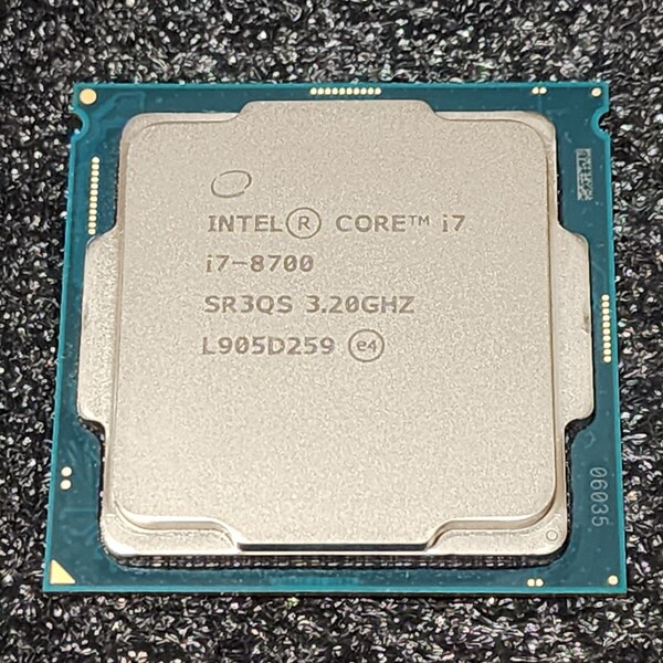 CPU Intel Core i7 8700 3.2GHz 6コア12スレッド CoffeeLake PCパーツ インテル 動作確認済み