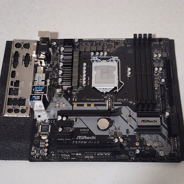 ASRock Z370M Pro4 IOパネル付属 LGA1151 MicroATXマザーボード 第8・9世代CPU対応 最新Bios 動作確認済 PCパーツ